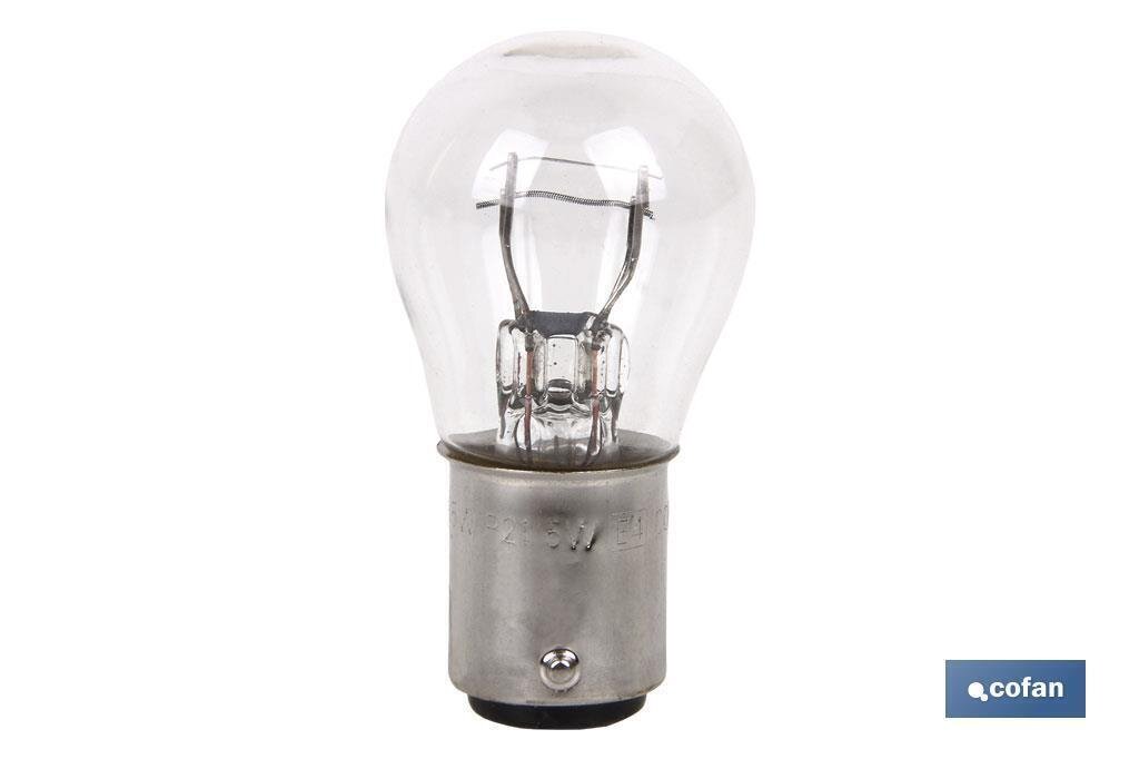 L�MPARA COFAN 2 POLOS P21/5W (BAY15d) 12V