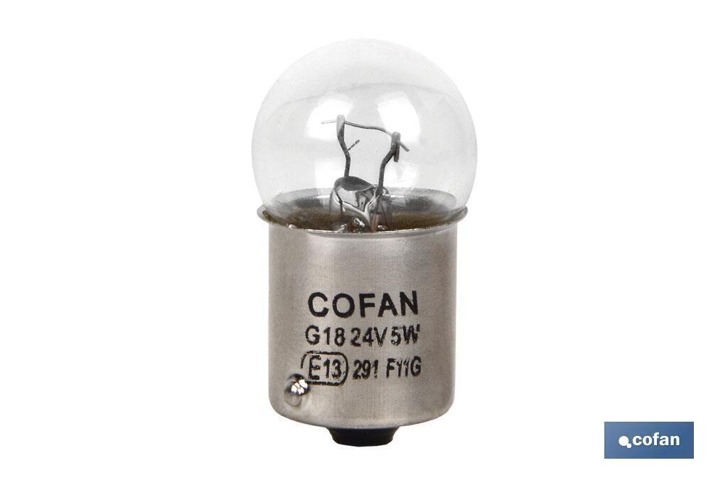 L�MPARA COFAN PILOTO R5W (BA15s) 24V "venta unitaria"