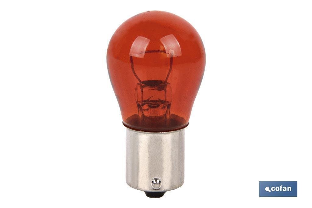 L�MPARA COFAN PY21W 12V (BA15s) AMBAR "venta unitaria"