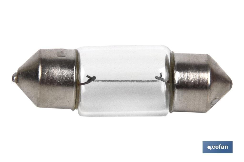 L�MPARA PLAFONIER C10W (11X31mm) 12V "venta unitaria"