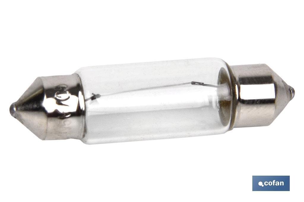 L�MPARA PLAFONIER C10W (11X38mm) 12V "venta unitaria"