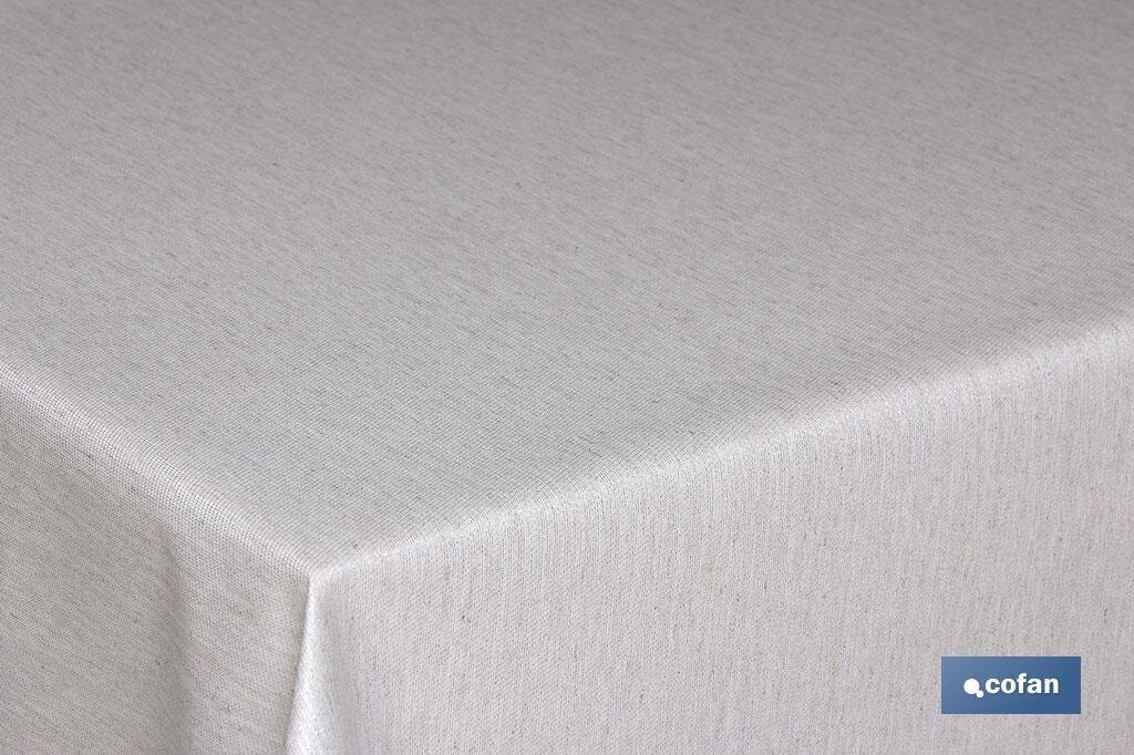 MANTEL JACQUARD LINO PLATA 1,40x1,40mt "MODELO CALA"