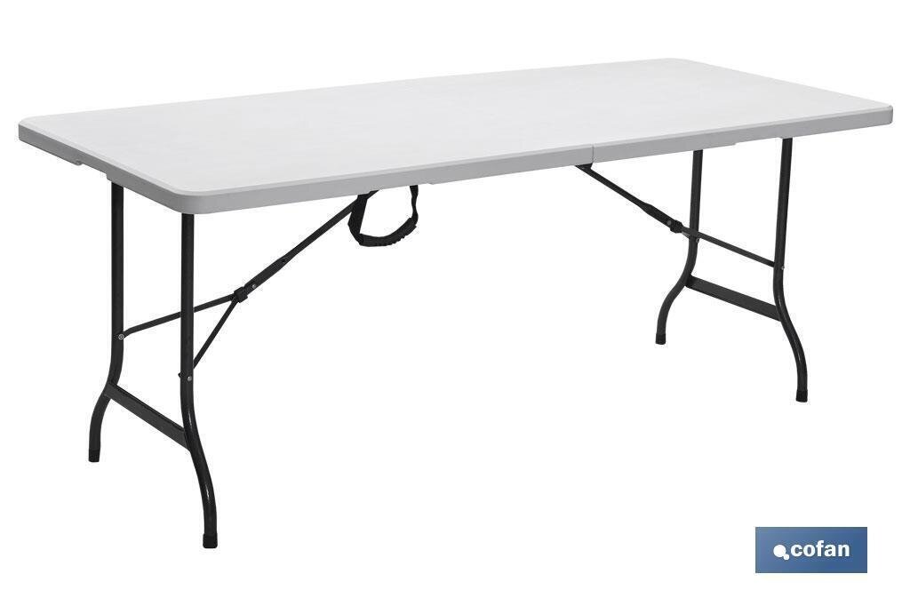 MESA PLEGABLE RECTANGULAR BLANCA 122X60X74CM