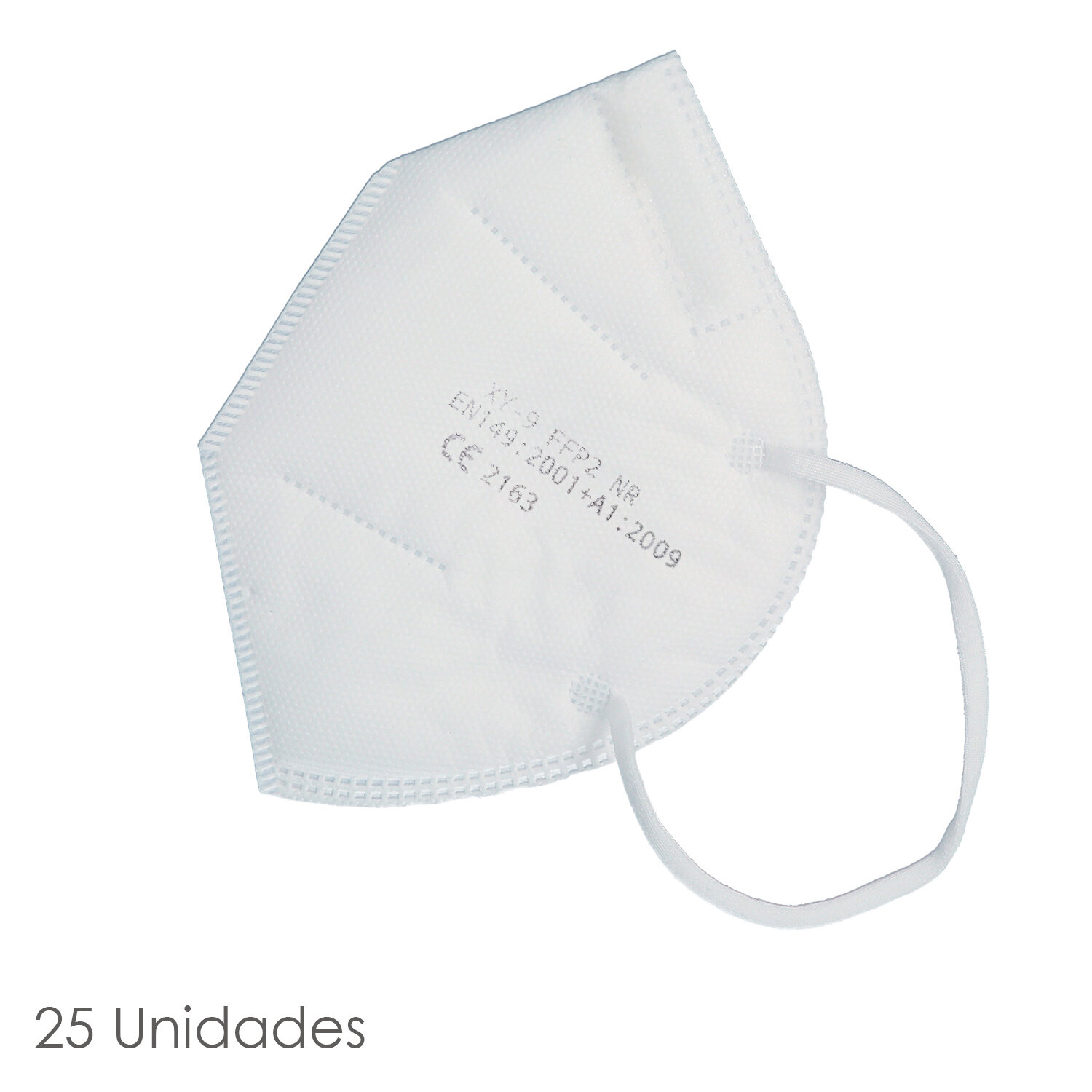Mascarilla FFP2 Plegable Blanca Caja 25 Unidades (Envasadas individualmente)