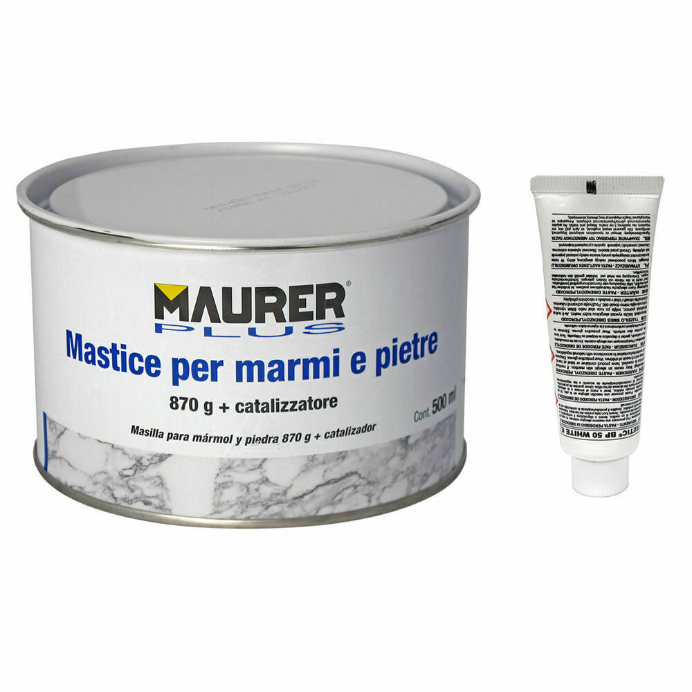 Masilla Para Marmol 500 ml. con endurecedor. Color Gris