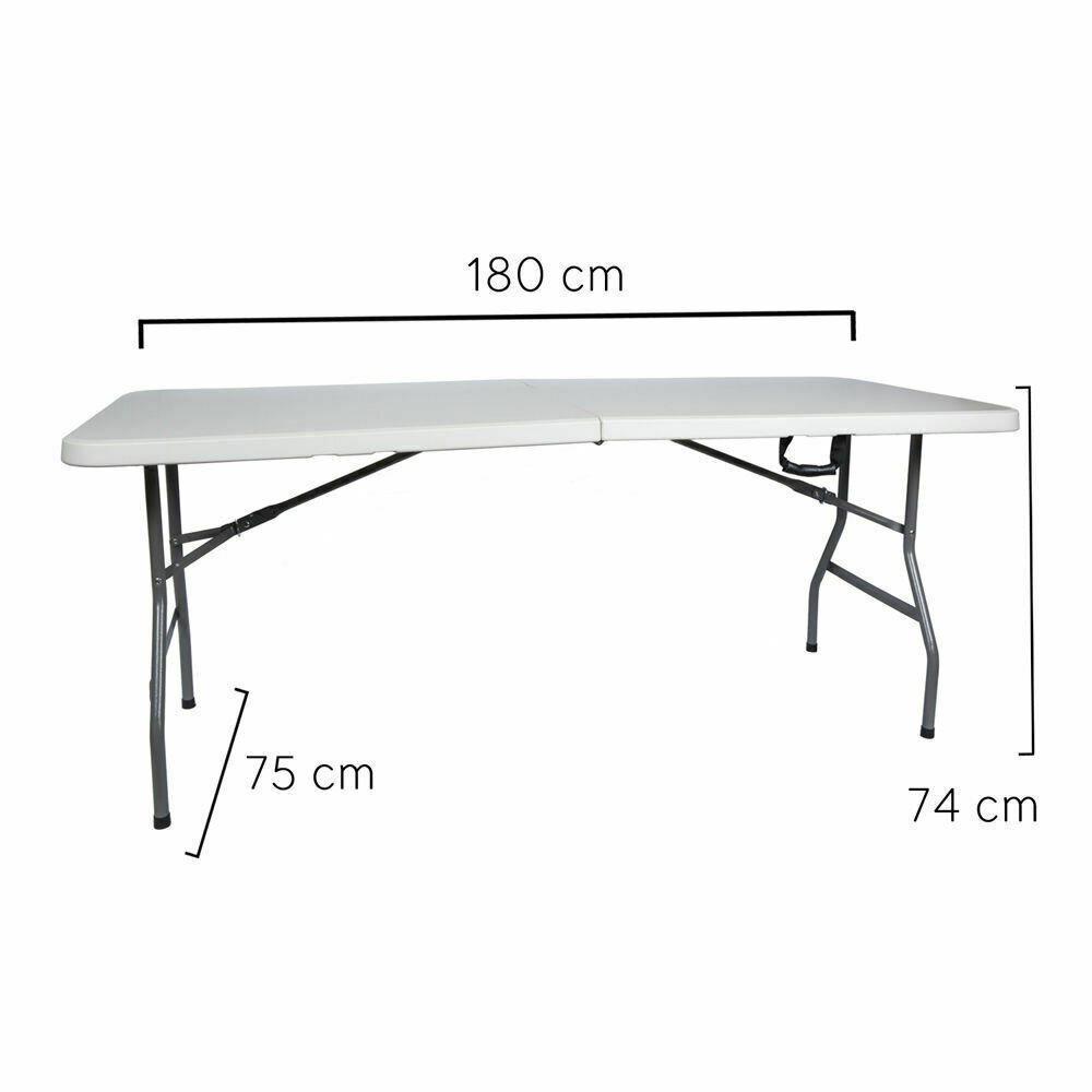 Mesa Plegable Rectangular 180x75x74cm