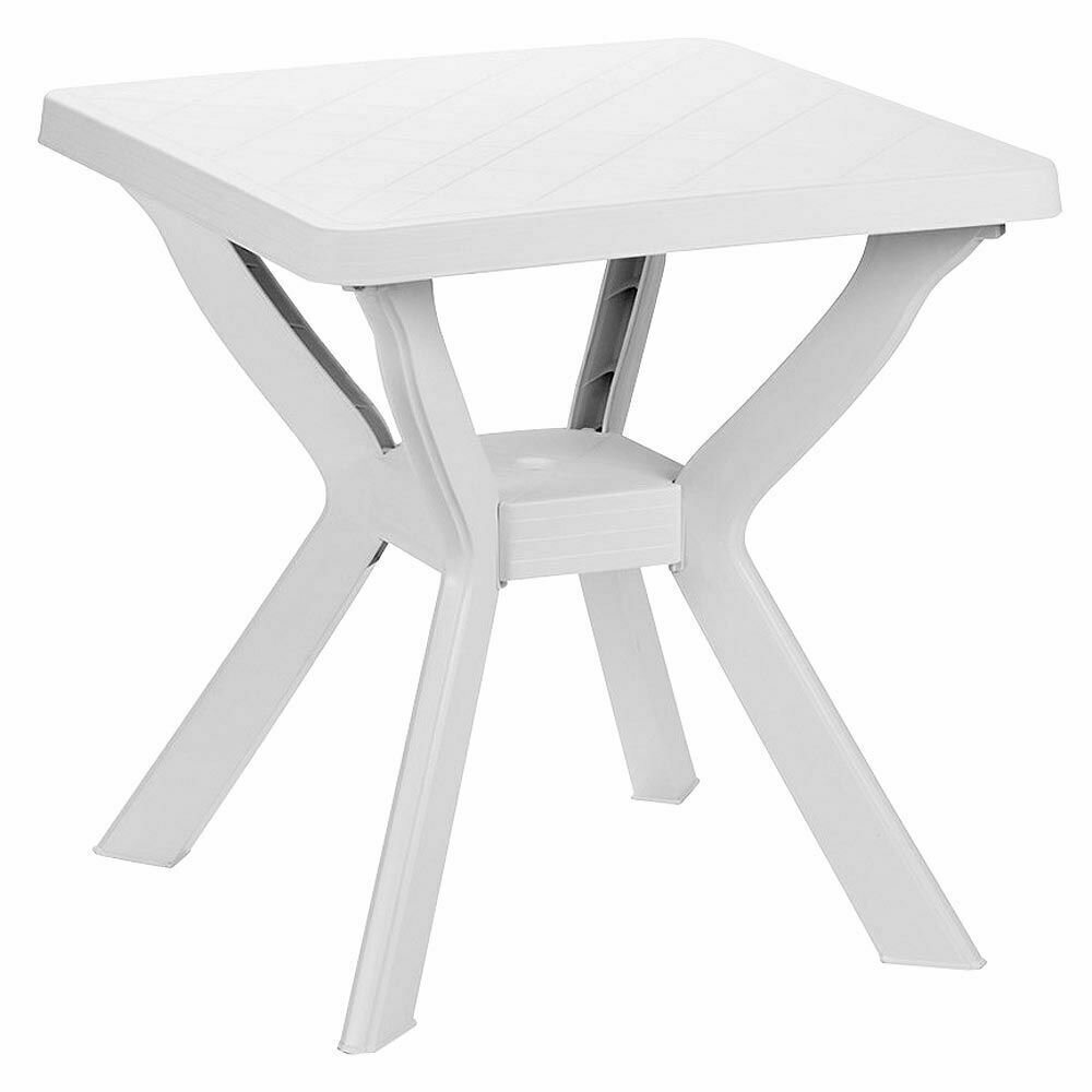 Mesa Resina Blanca Cuadrada 70x70x72 (Alt.) cm.