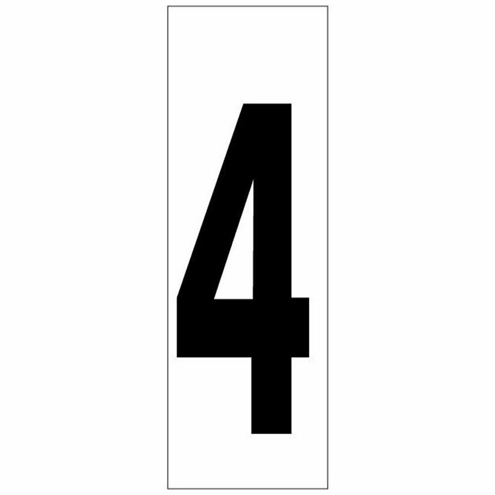 Numero Adhesivo 46x140 mm.   N� 4