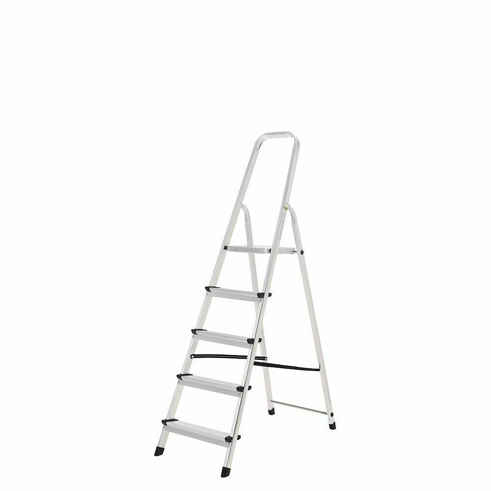 Oryx Escalera Aluminio 5 Pelda�os Plegable, Uso dom�stico, Antideslizante, Ligera y Resistente