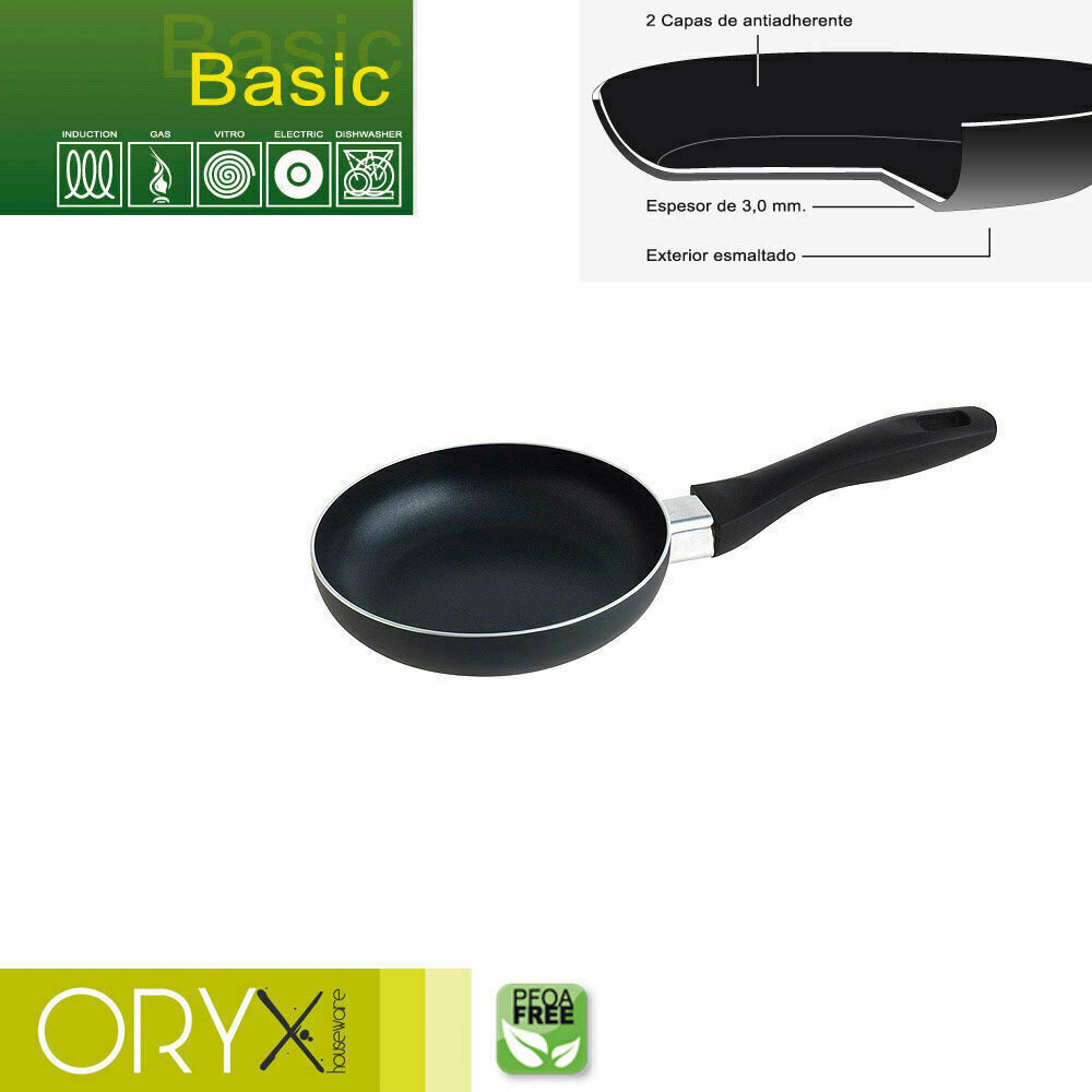 Oryx Sart�n Aluminio Antiadherente Basic, Alta Resistencia, Apta Inducci�n, Libre PFOA, Di�metro 16 cm, Espesor 3 mm.