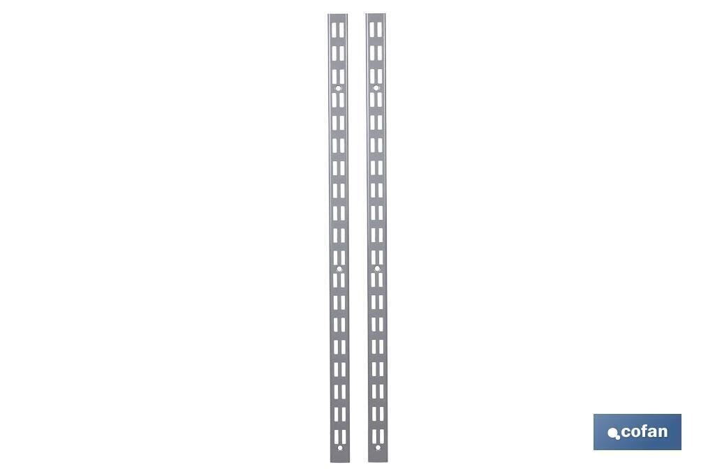 PACK 2 CREMALLERAS PARED P/ESTANTERIAS 24X03X2136MM