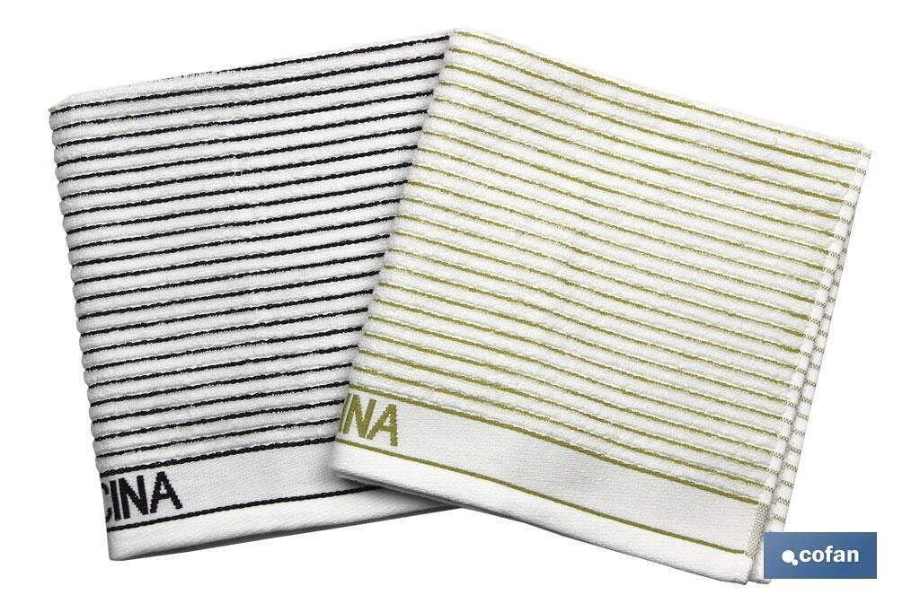 PACK 2 PA�OS COCINA 50X50 VERDE/NEGRO MODELO VERDEJO