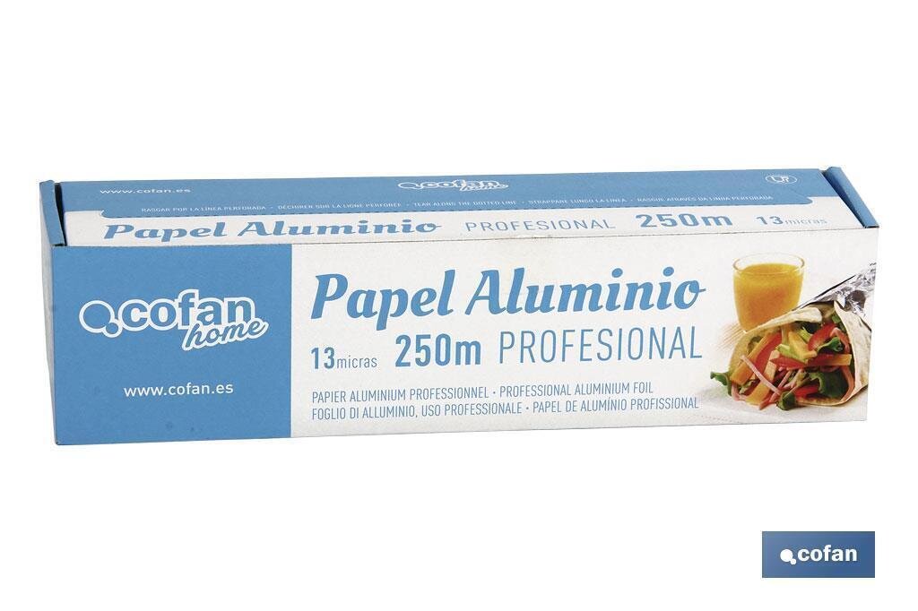 PAPEL ALUMINIO PROFESIONAL 250M 13 MICRAS 2KG