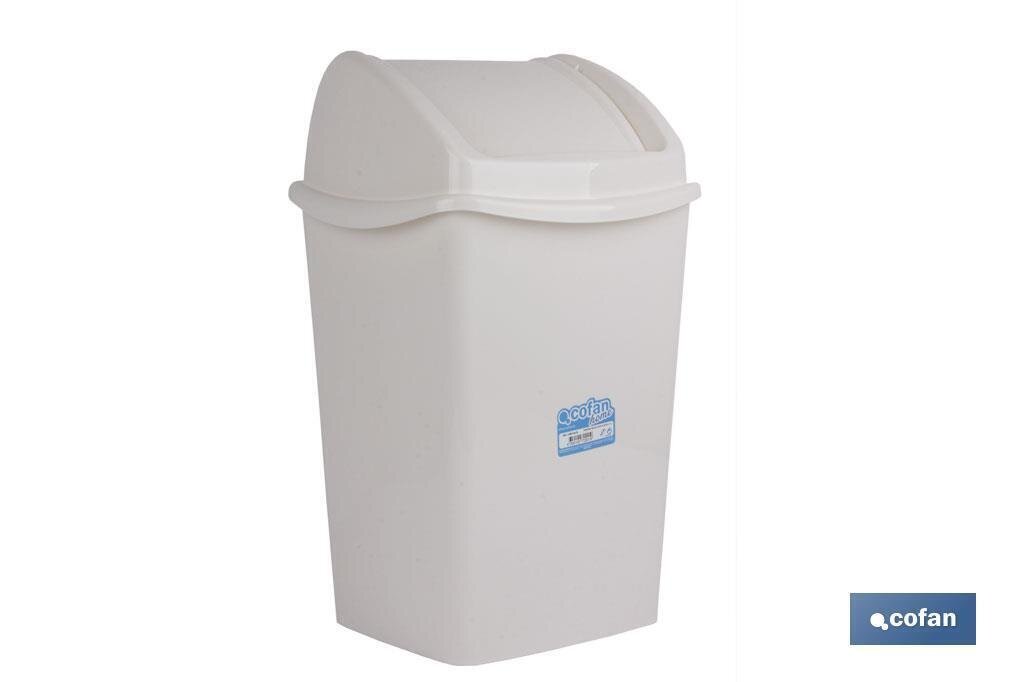 PAPELERA BASCULANTE BLANCA 15L