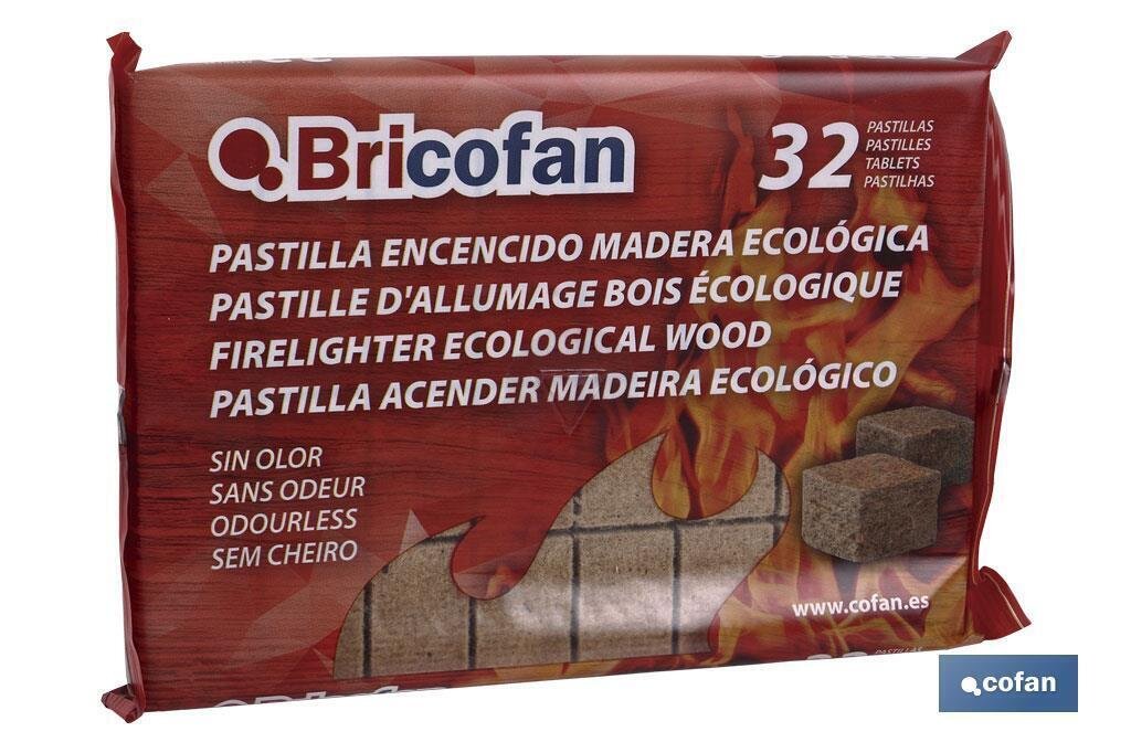 PASTILLA ENCENDIDO MADERA ECOLOG. 32 Unds