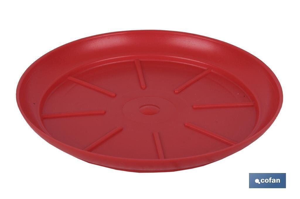 PLATO MACETA "ALTEA" (MODELO �11CM) C.ROJO