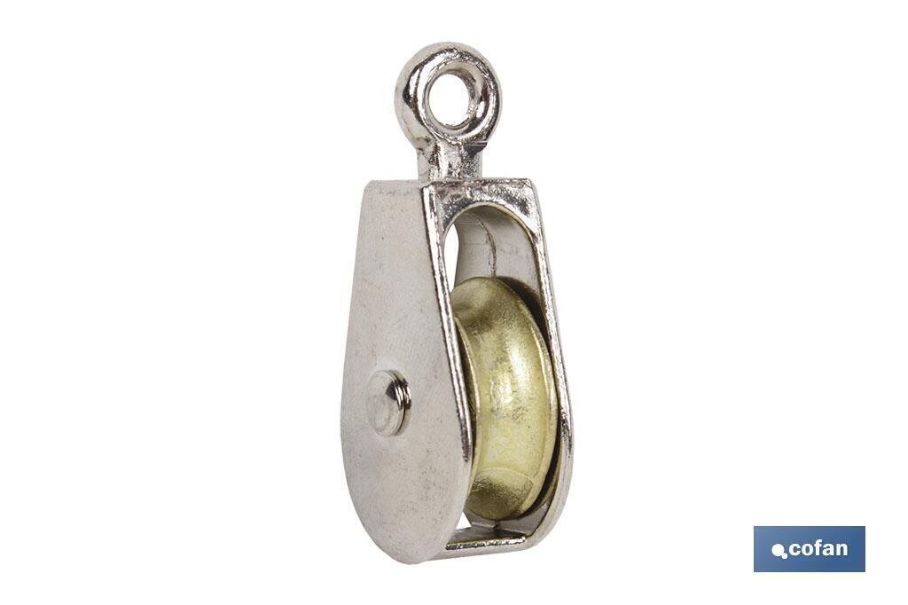 POLEA SIMPLE FIJA NIQUELADA (�30MM)