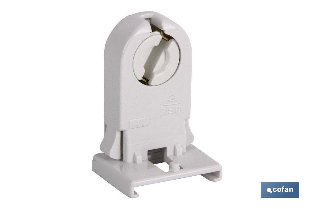 PORTAL�MPARAS DE FLUORESCENCIA 2A250V FIJACI�N PATILLAS EL�STICAS LATERALES