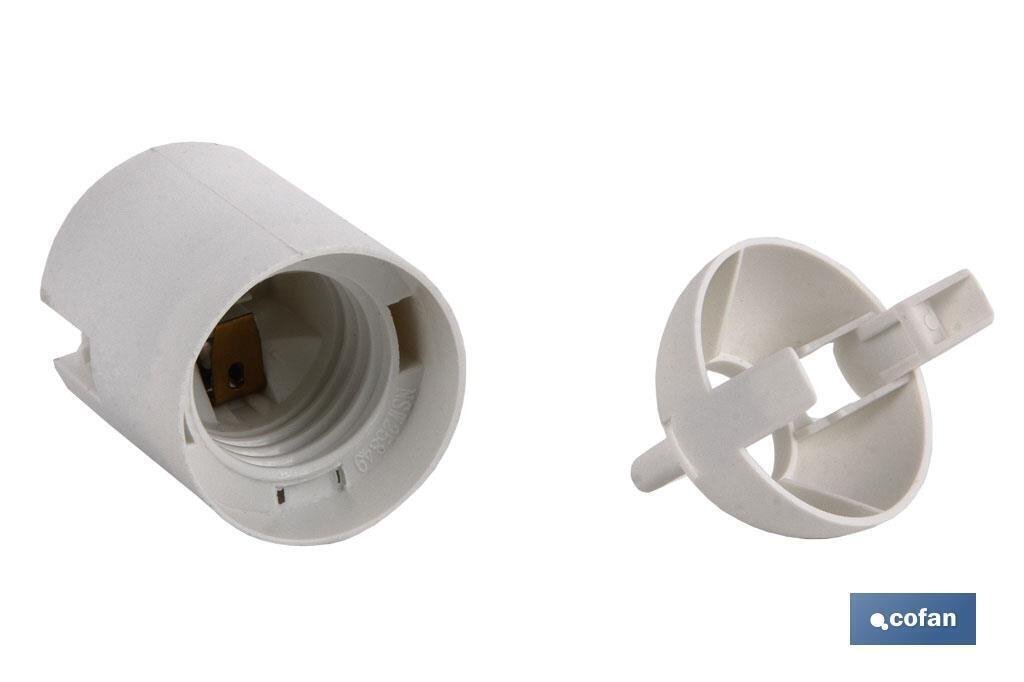 PORTAL�MPARAS PARA OBRA E-27 4A250V RESINA TERMOESTABLE BLANCO