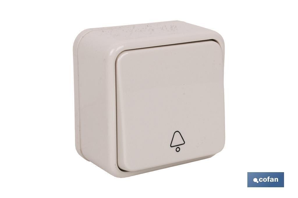 PULSADOR CAMPANA SUPERFICIE MODELO ATLANTIS 10A BLANCO
