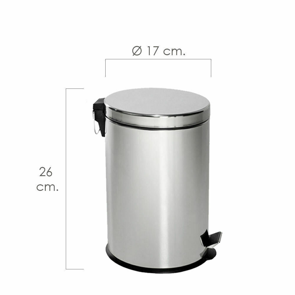 Papelera Maurer  Inoxidable   3 Litros � 17 x 26 cm.
