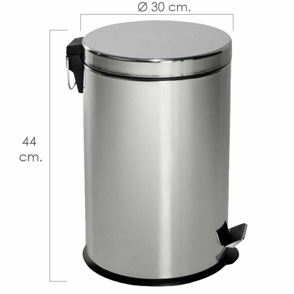Papelera Maurer  Inoxidable Cocina / Ba�o 20 Litros 30x44  cm.