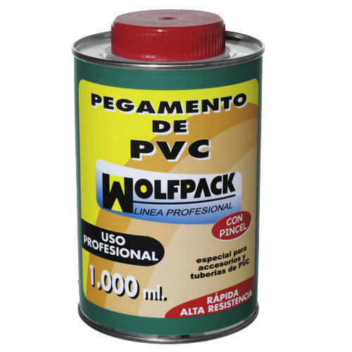 Pegamento Pvc  Wolfpack  Con Pincel 1000 ml.