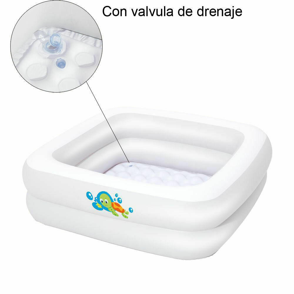 Piscina Infantil Bañera Bebe 86x86x25cm