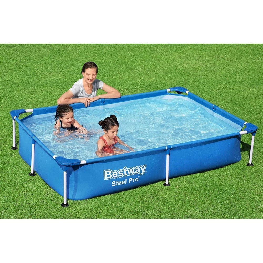 Piscina familiar tubular 220x150x43 cm