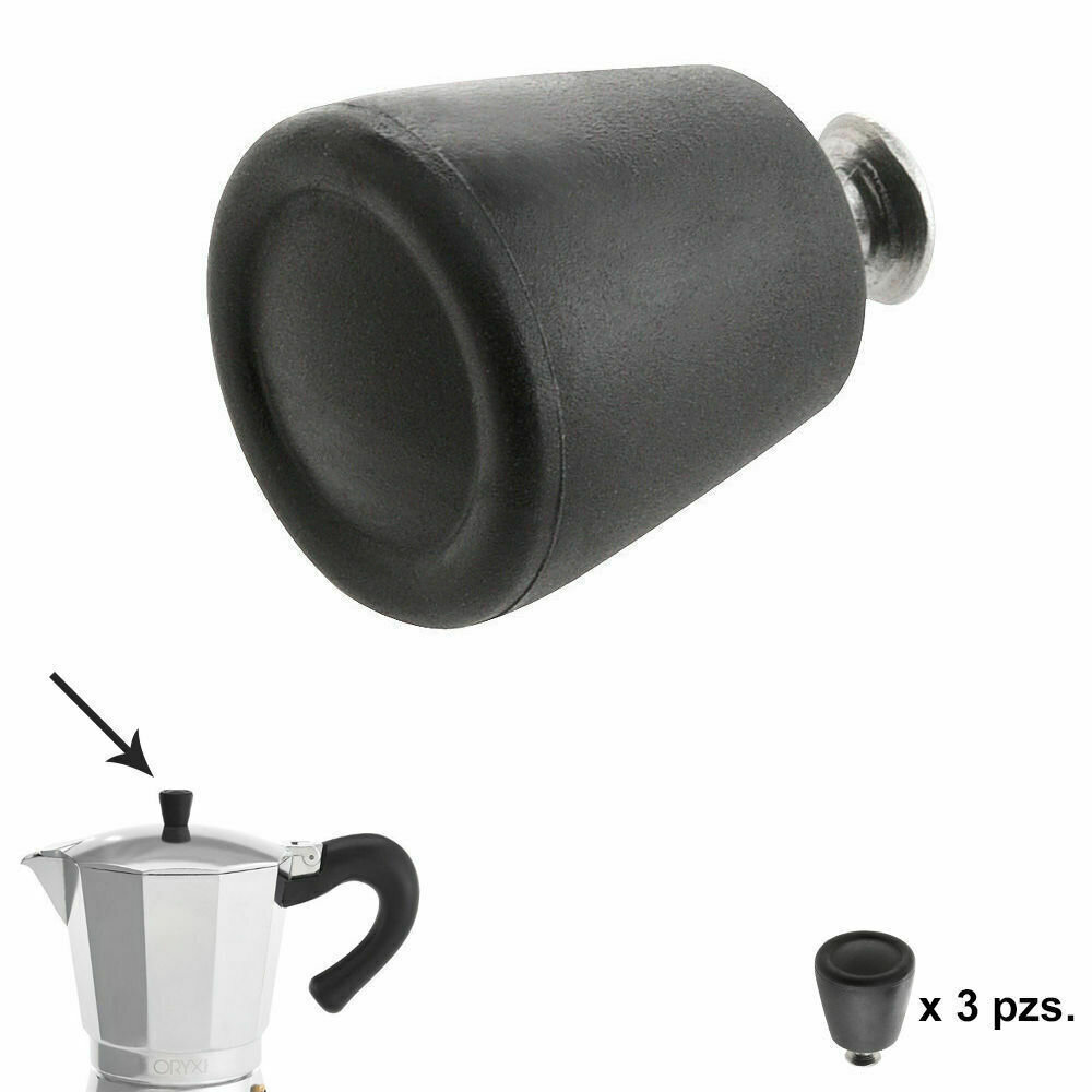 Pomo Cafetera Aluminio Inducci�n 6 / 9 / 12 Tazas (3 piezas)