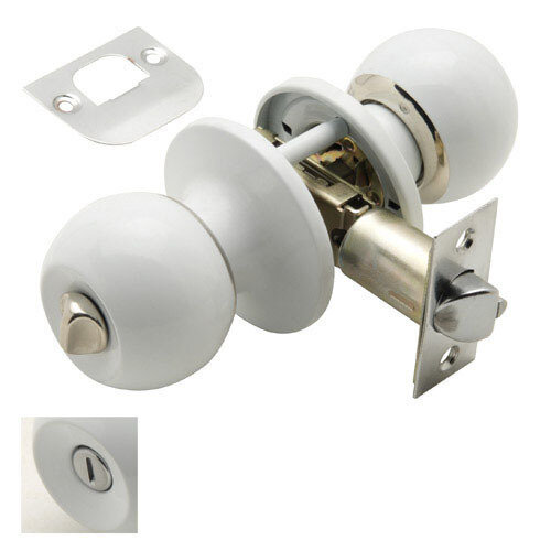 Pomo Puerta Wolfpack Con Condena Blanco Para Ba�o