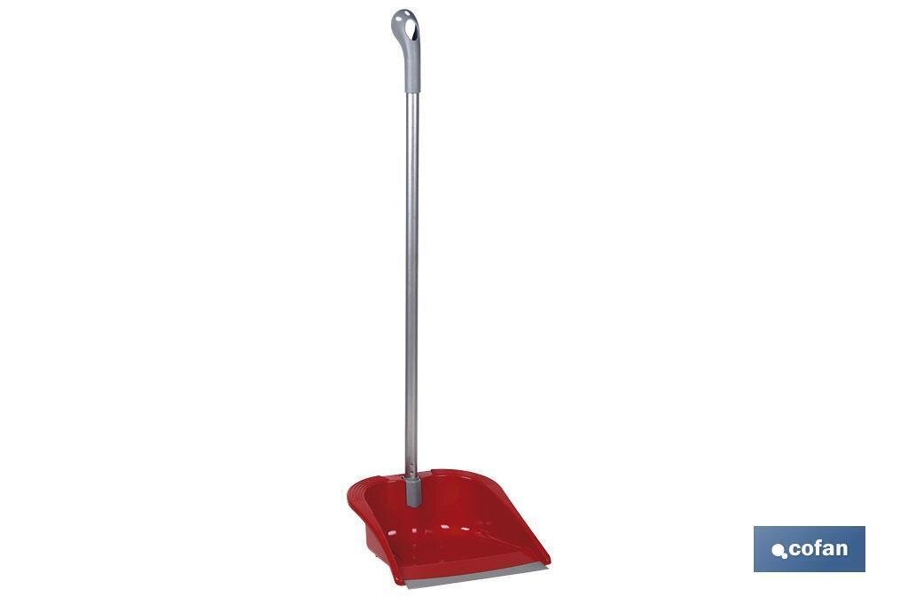 RECOGEDOR ABATIBLE  CON GOMA MODELO MAGNO ROJO