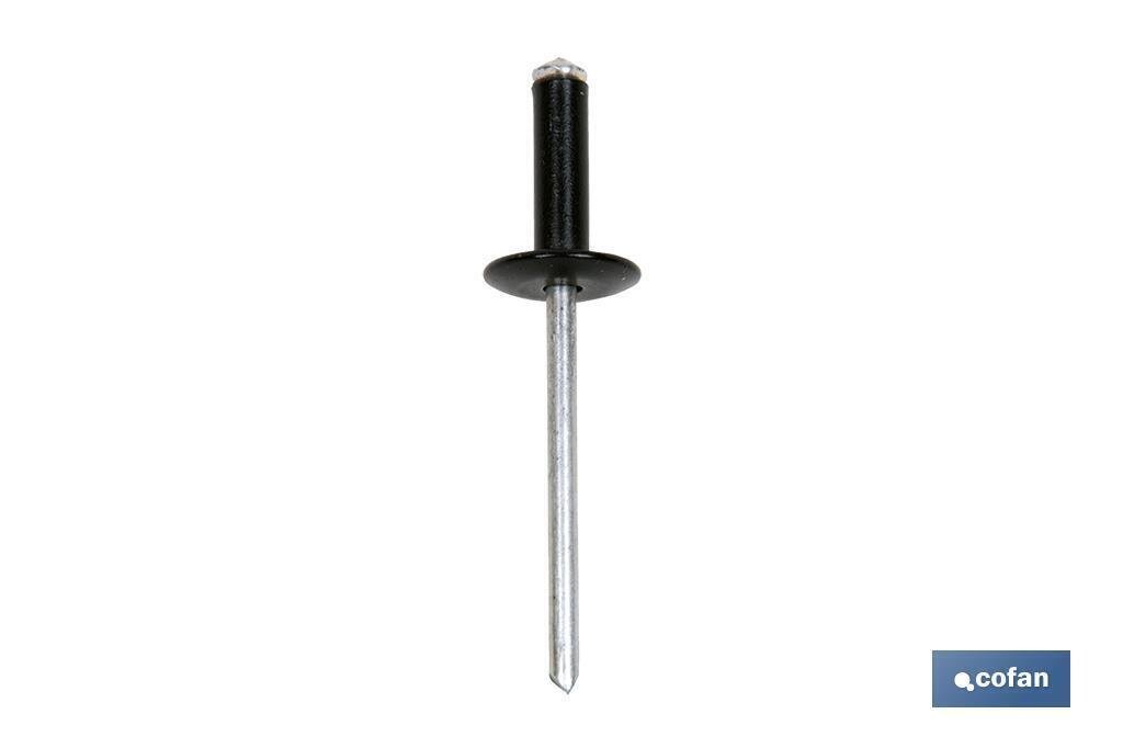 REMACHE DE FLOR C. ANCHA NEGRO 4.8X21mm.