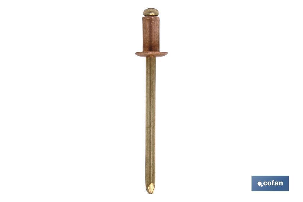 REMACHES COBRE BRONCE 4.0 X  6 MM