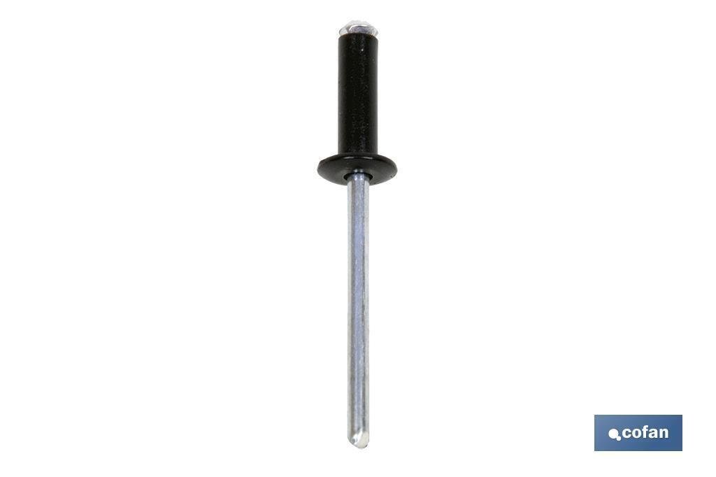 REMACHES DE FLOR 4.0 X 16 MM NEGRO
