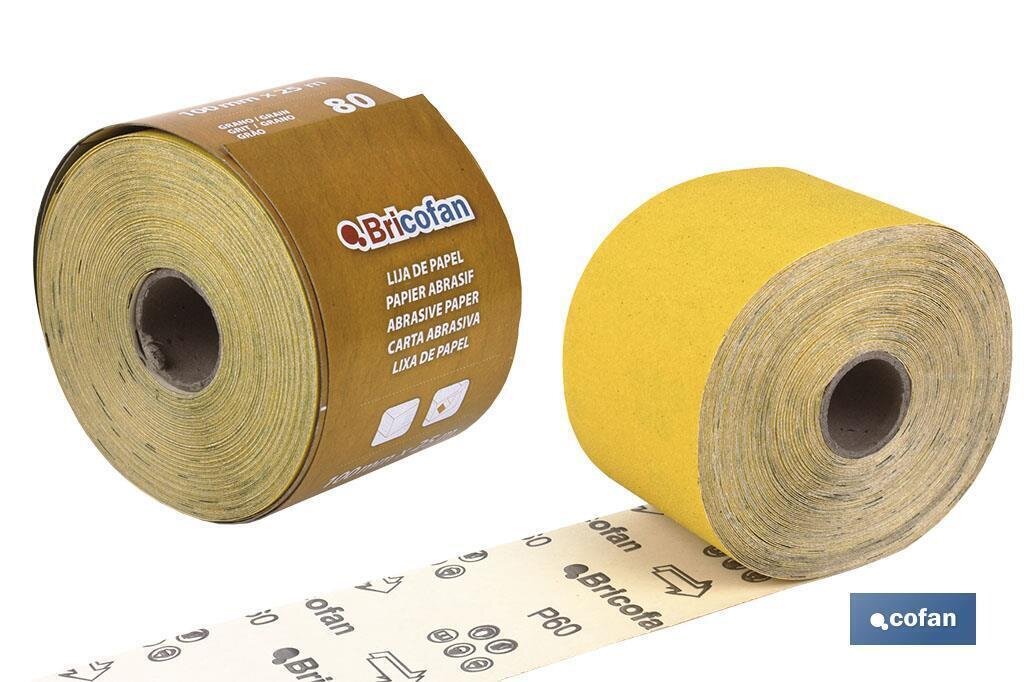 ROLLO LIJA DE PAPEL 100 X 25 M. G.180