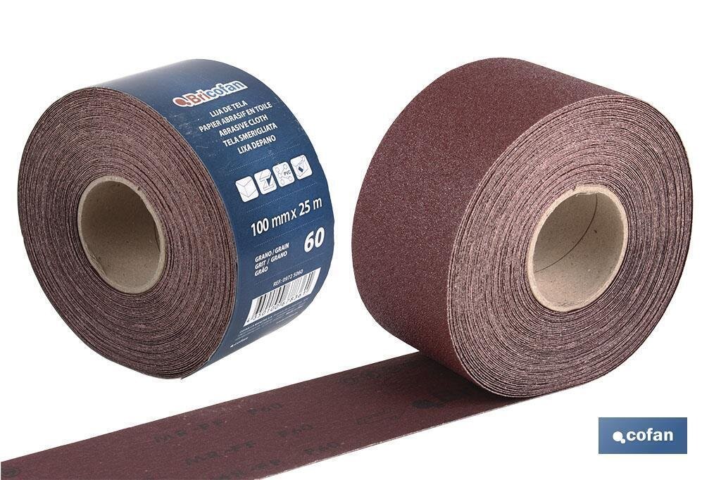 ROLLO LIJA TELA UNIVERSAL 100 X 25 M. G.80