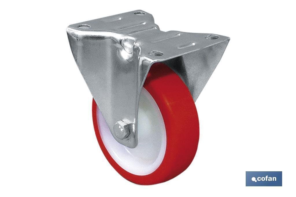 RUEDA POLIURETANO FIJA �100X30MM