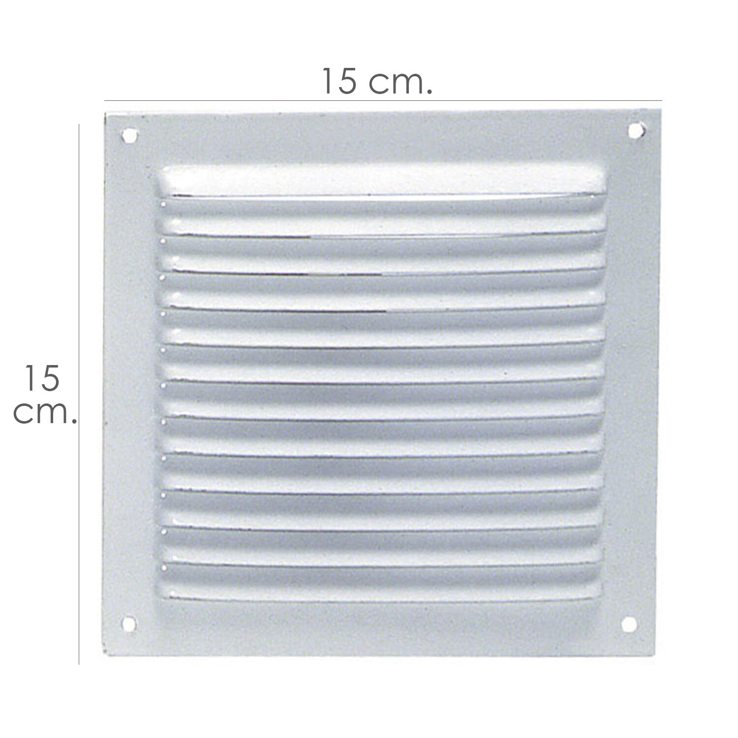 Rejilla Ventilaci�n Atornillar  15x15 cm. Blanca Lacada