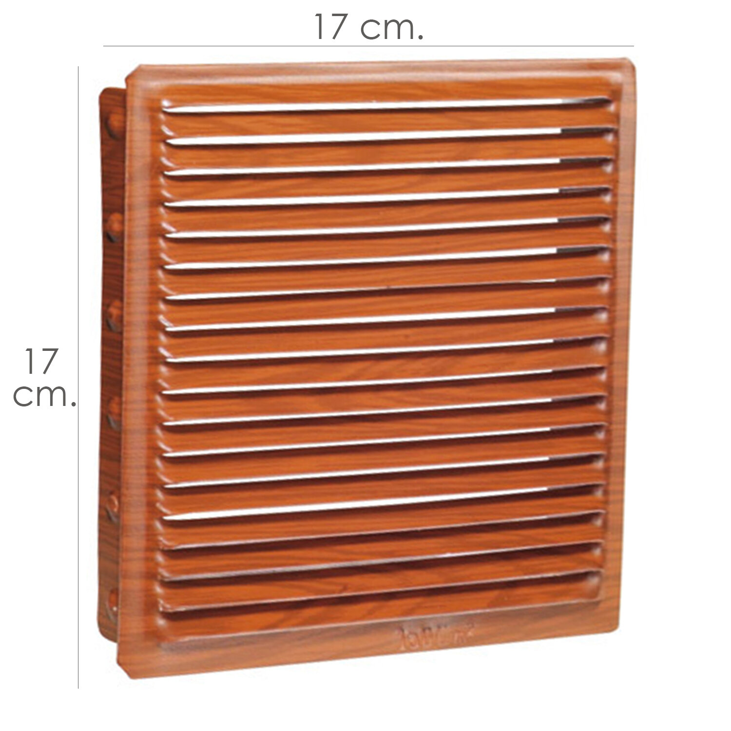 Rejilla Ventilaci�n Empotrar  17x17 cm. Aluminio Madera