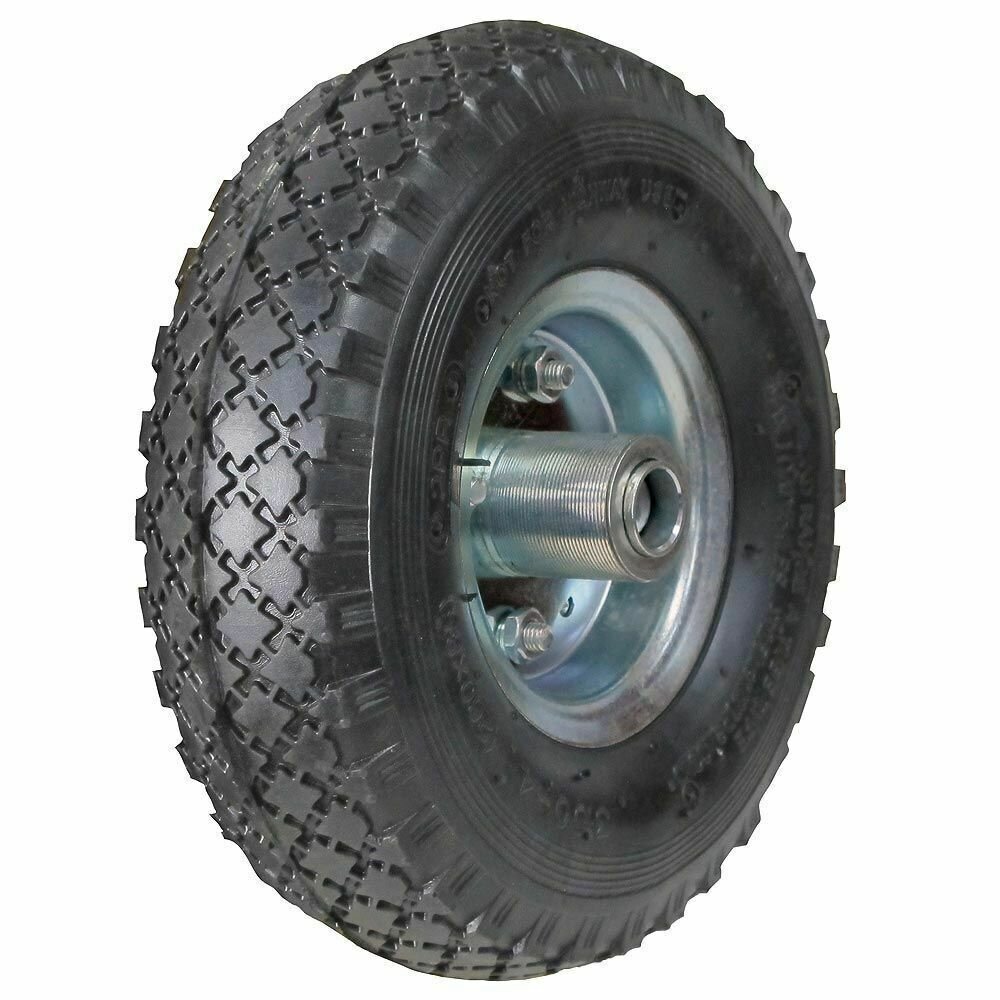 Rueda Carretilla Sacos Neum�tica Llanta Galvanizada Eje Descentrado � 20 mm.
