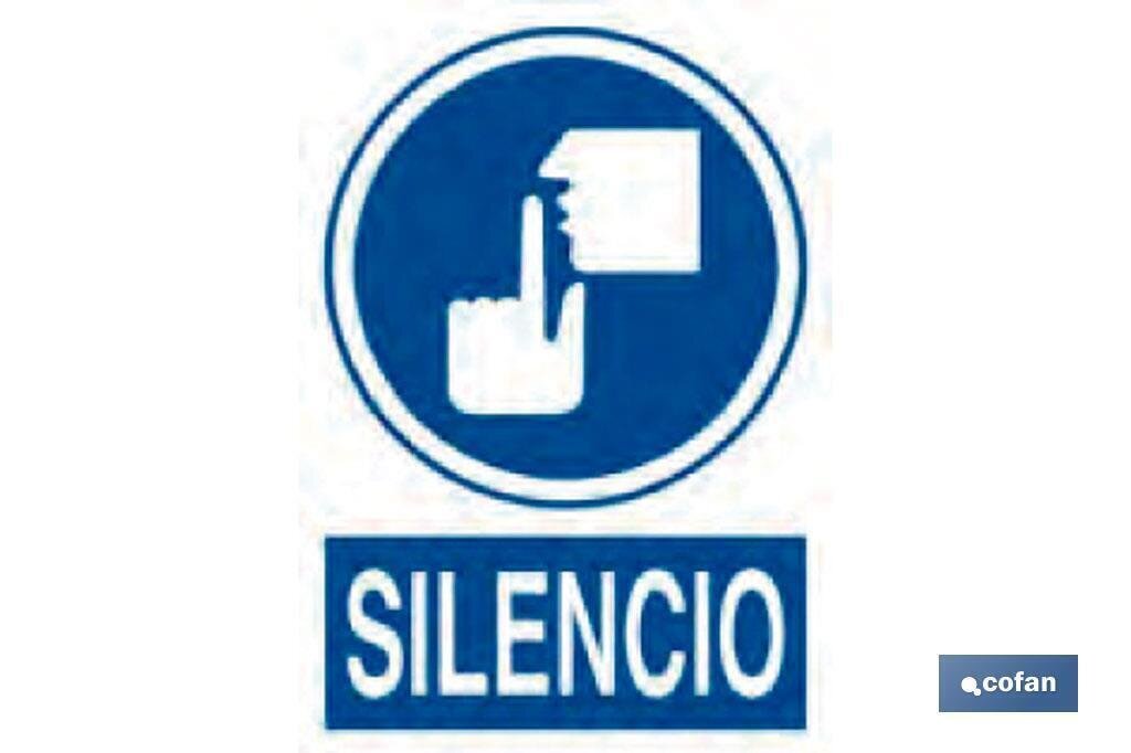 SE�AL POLIESTIRENO 297X210 MM. "SILENCIO"