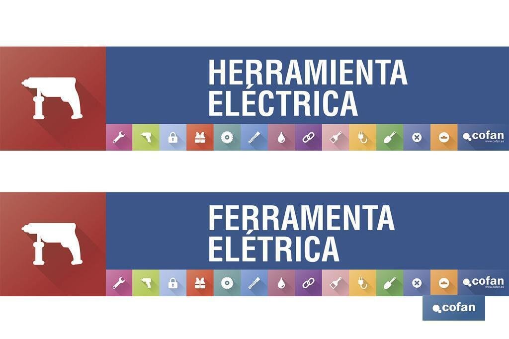 SE�ALETICA IMANTADA PORTUGUES PARA EXPOSITOR 975 X 200 MM - FERRAMENTA ELETRICA