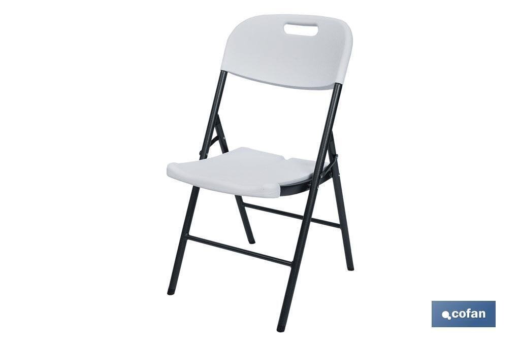 SILLA PLEGABLE BLANCA 46x53x86cm "venta unitaria"