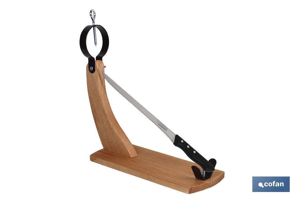 SOPORTE JAMONERO MOD RESERVA+CUCHILLO SAFFRON