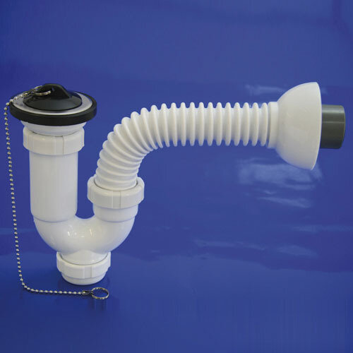 Sifon Curvo Extensible T-32-F Multiorientable  1 1/2, con V�lvula y Tap�n.