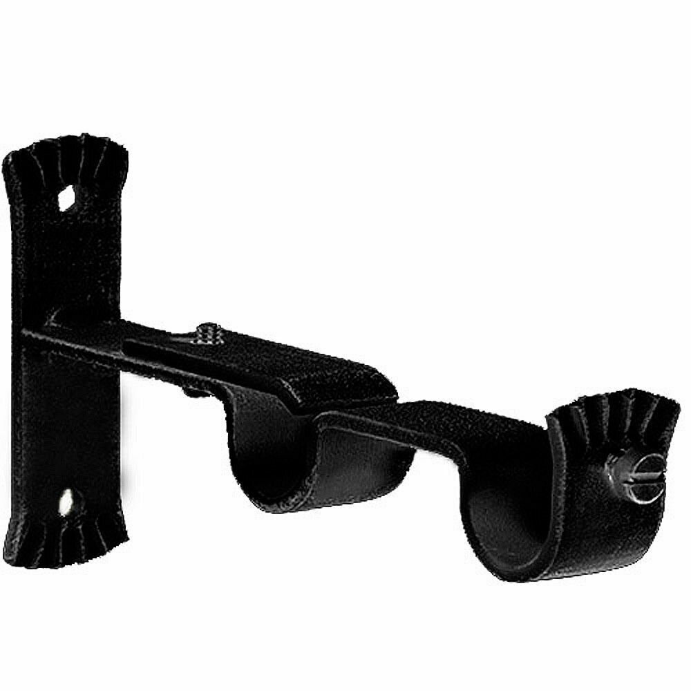 Soporte Doble Forja � 20 mm. Negro  (Blister 2 Piezas)