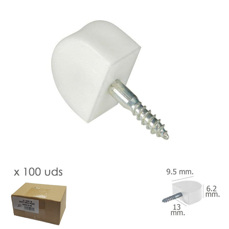 Soporte Estanteria Tornillo Peque�o Blanco (Caja 100 unidades)