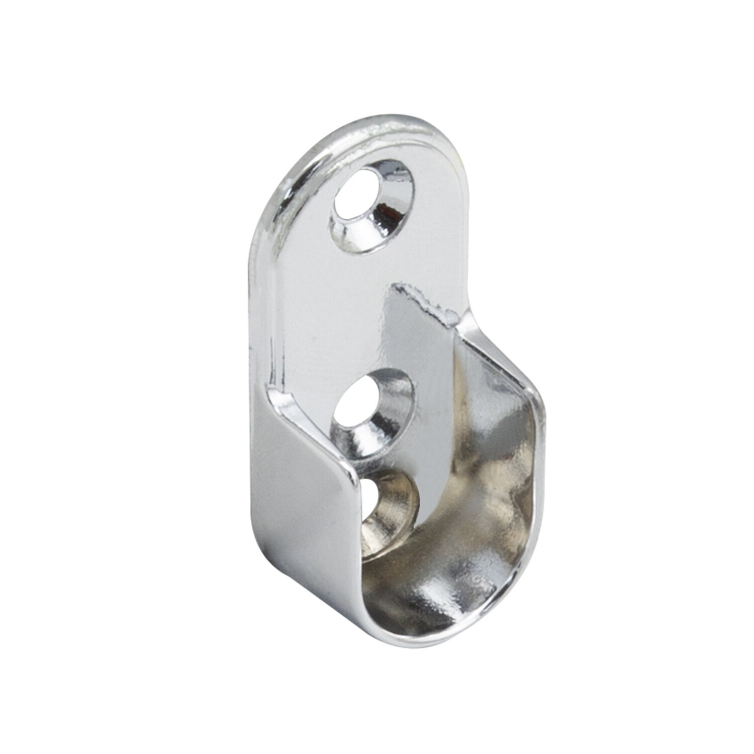 Soporte Lateral Oval Para Tubo � 16 mm. Cromado