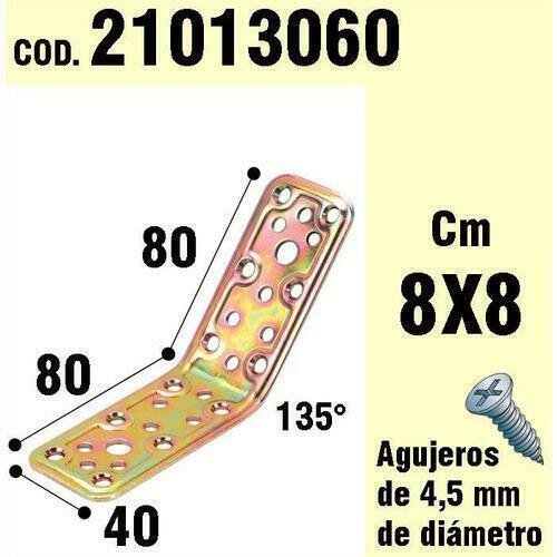 Soporte Para Madera �ngulo   40x80x80 mm. / 135�